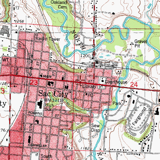 Topographic Map of Early Mansion, IA