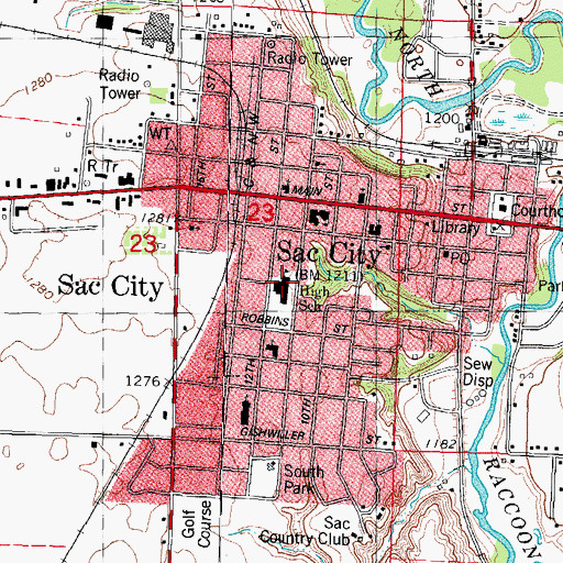 Topographic Map of East Sac County Middle School, IA