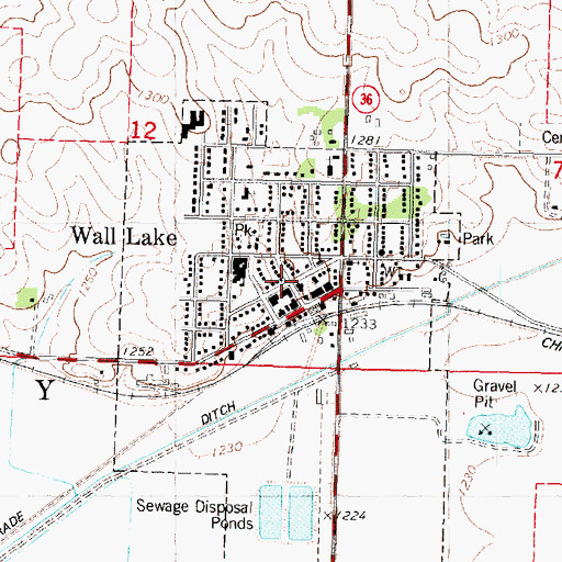 Topographic Map of Home Elevator Company Elevator, IA