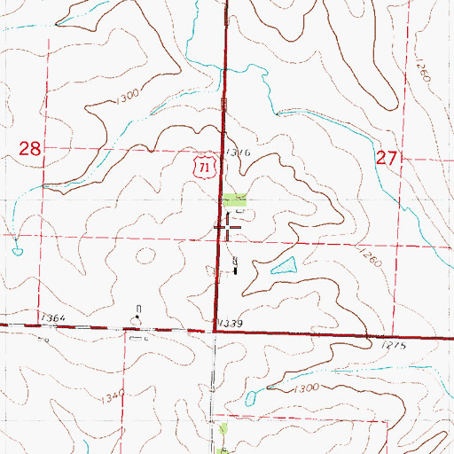 Topographic Map of Sac County Golf and Country Club, IA