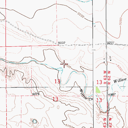 Topographic Map of Seven Reverse Y Number 1 Dam, CO
