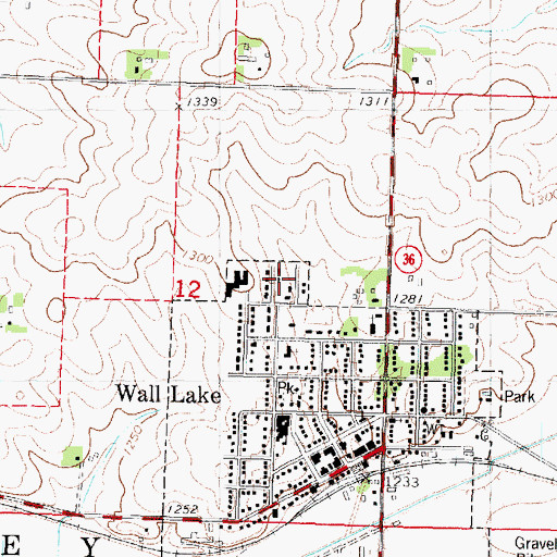 Topographic Map of Trinity Presbyterian Church, IA