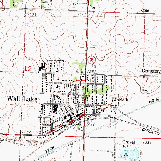 Topographic Map of Saint Joseph Catholic Church, IA