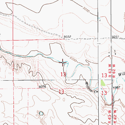 Topographic Map of Seven Reverse Y Number 1 Reservoir, CO