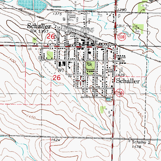 Topographic Map of Saint Josephs Catholic Church, IA