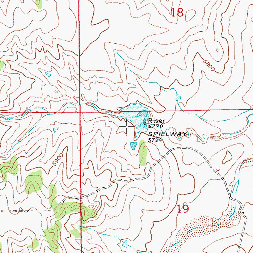 Topographic Map of Pearl Shirkey Detention Number 1 Dam, CO