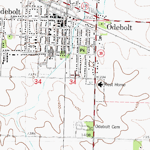 Topographic Map of Faith Lutheran Church, IA