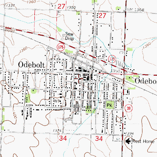Topographic Map of Presbyterian Church, IA