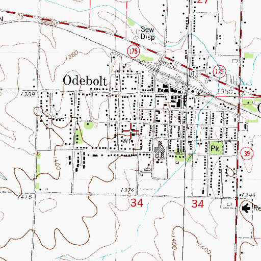Topographic Map of Saint Martins Catholic Church, IA