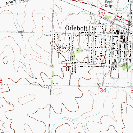 Topographic Map of Trinity Lutheran Church, IA