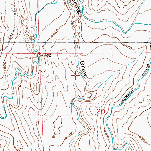 Topographic Map of Bettale Reservoir Number 1, CO