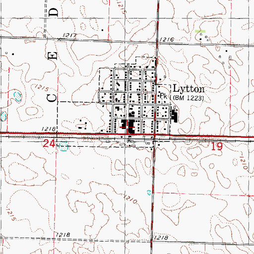 Topographic Map of Presbyterian Church, IA