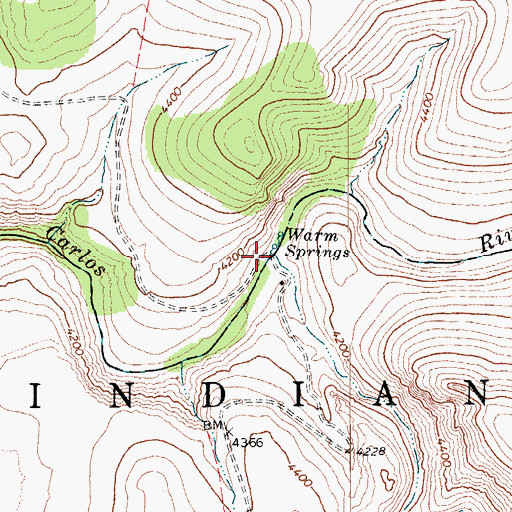 Topographic Map of Bronco Gulch, AZ