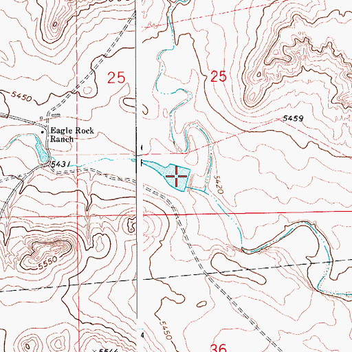Topographic Map of Eagle Rock Dam, CO
