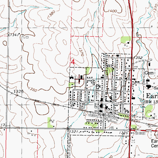 Topographic Map of Ridge View Middle School, IA