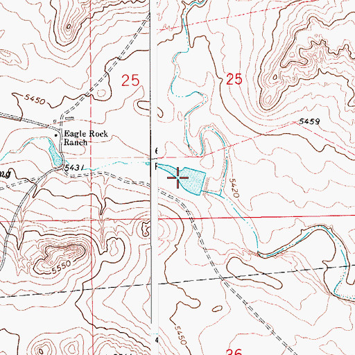 Topographic Map of Eagle Rock Reservoir, CO