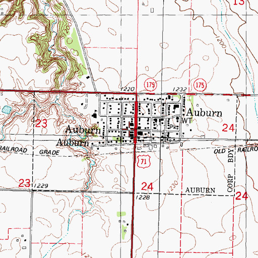 Topographic Map of Presbyterian Church, IA