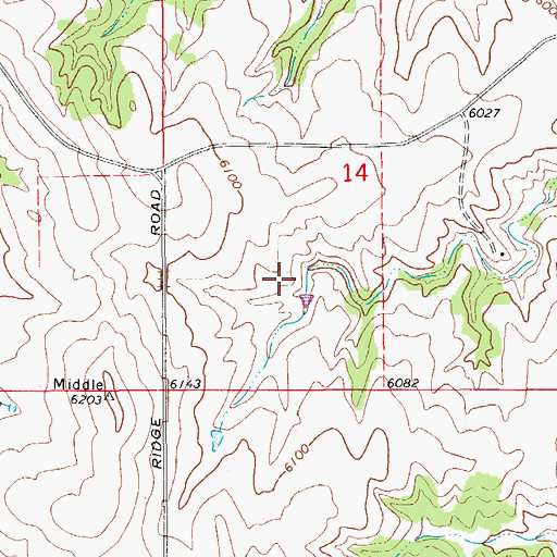 Topographic Map of Frank Ehman Detention Dam, CO