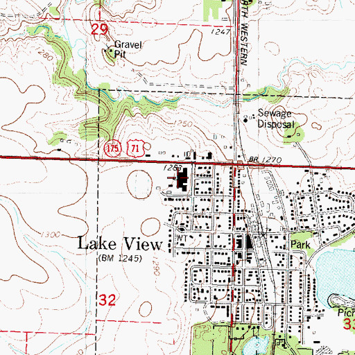 Topographic Map of East Sac County High School, IA