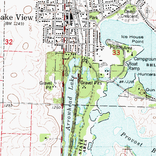 Topographic Map of George Washington Memorial Forest Historical Marker, IA