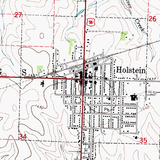 Topographic Map of Sioux Valley Medical Associates Center, IA