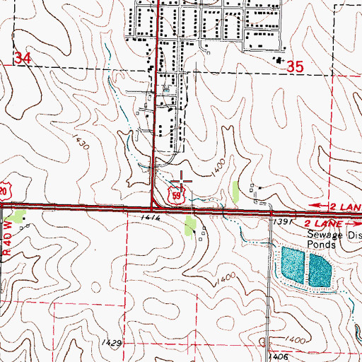 Topographic Map of Lohff Schuman Memorial Center, IA