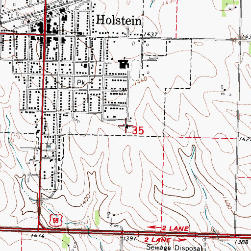 Topographic Map of Our Lady of Good Counsel Church, IA