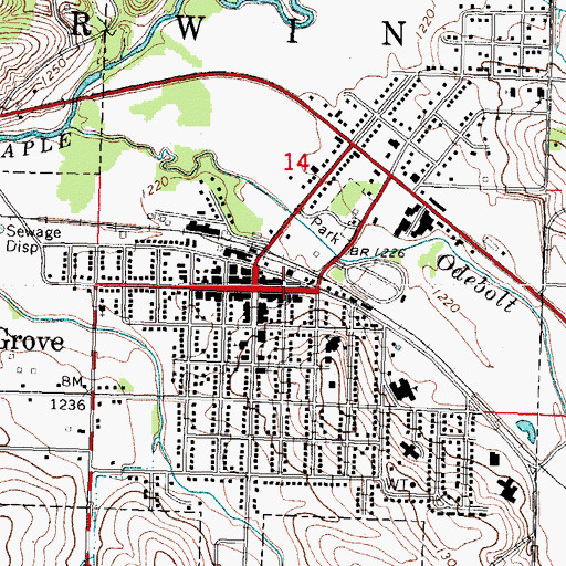Topographic Map of GOMACO University, IA