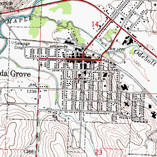 Topographic Map of Winebrenner Church of God, IA