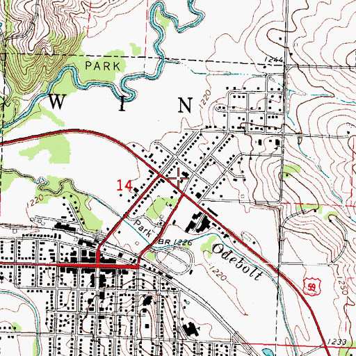 Topographic Map of Bread of Life Faith Center, IA