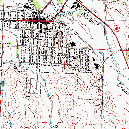 Topographic Map of Saint Paul Lutheran Church, IA