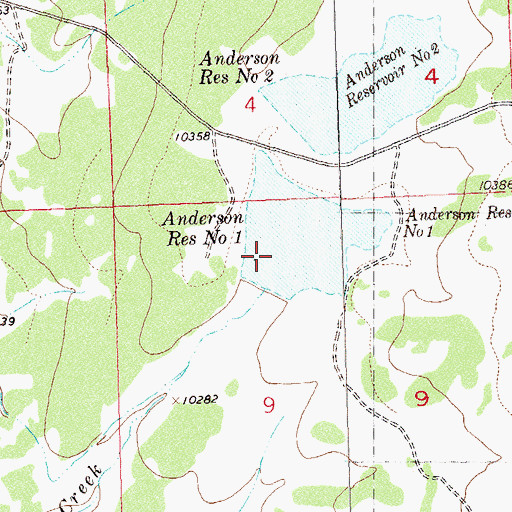 Topographic Map of Anderson Number 1 Dam, CO