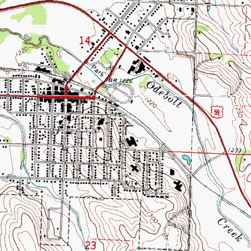 Topographic Map of Ida Grove City Library, IA