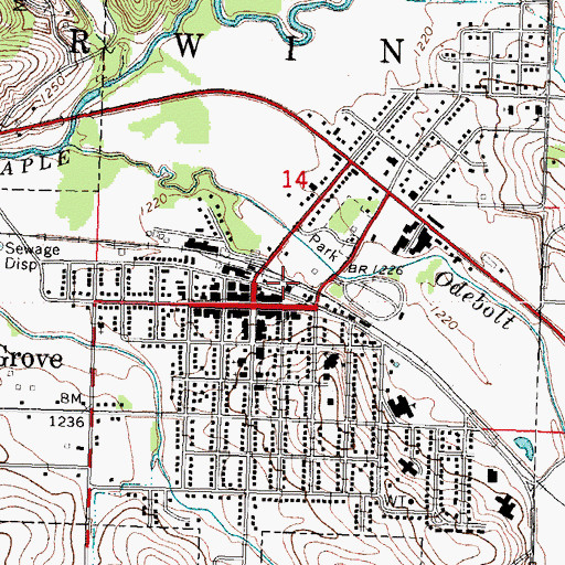 Topographic Map of Ida Grove, IA