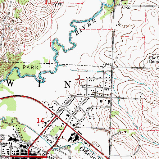 Topographic Map of Grant Center Country Schoolhouse (historical), IA
