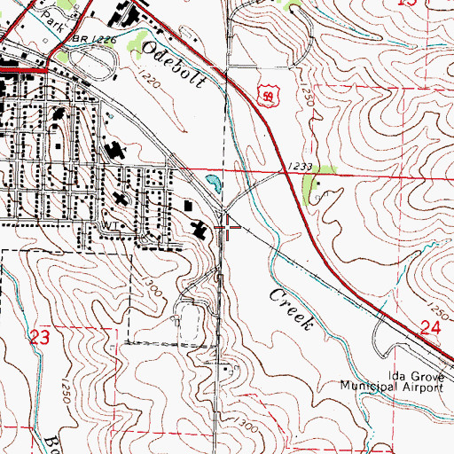 Topographic Map of Sinnott and Toben Medical Arts Building, IA