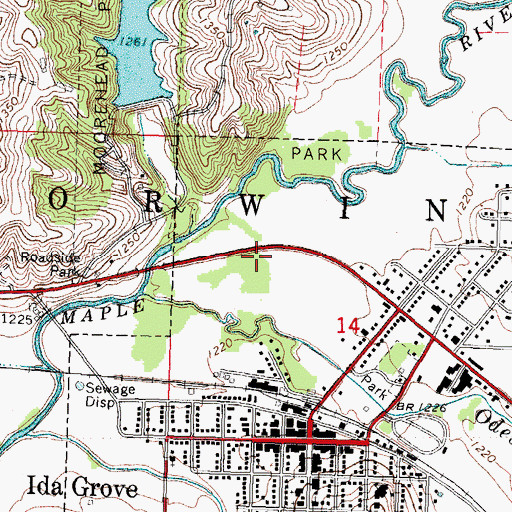 Topographic Map of Iowa Osteopathic Institute, IA
