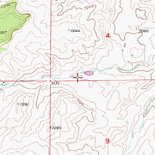 Topographic Map of Kiowa Creek Watershed H-21 Dam, CO