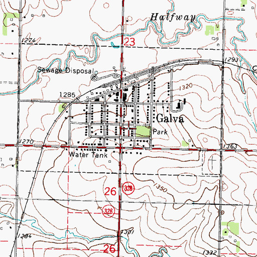 Topographic Map of Galva United Methodist Church, IA