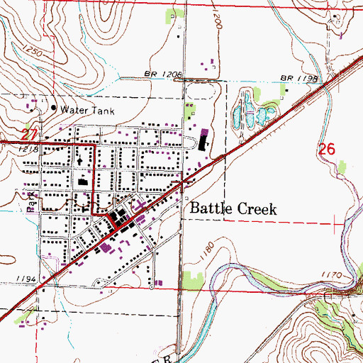 Topographic Map of Battle Hill Museum of Natural History, IA