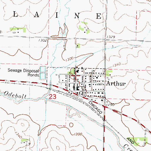 Topographic Map of Methodist Church, IA