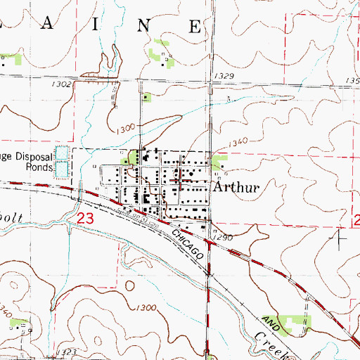 Topographic Map of Winebrenner Church of God, IA