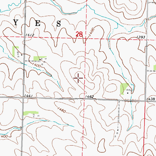 Topographic Map of Dreessen Post Office (historical), IA
