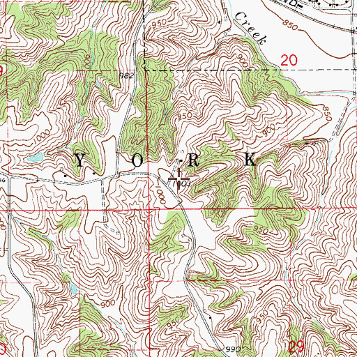 Topographic Map of West Salt Creek Wildlife Area, IA