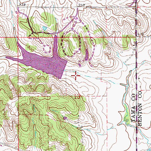 Topographic Map of Hickory Hills Park, IA