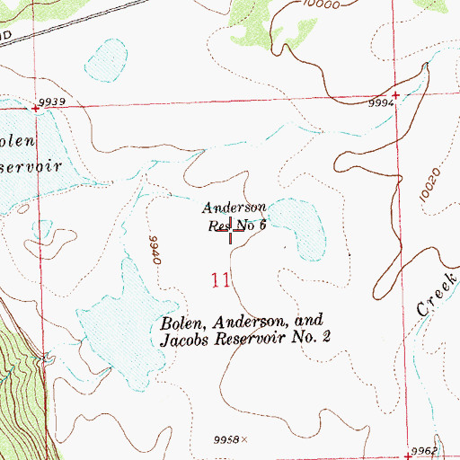 Topographic Map of Anderson Number 6 Dam, CO
