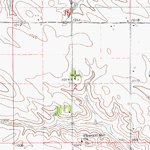 Topographic Map of Howard Post Office (historical), IA