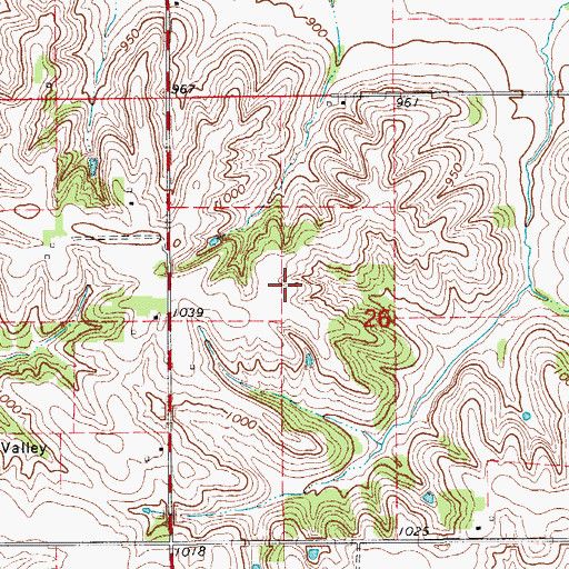 Topographic Map of Kars Post Office (historical), IA