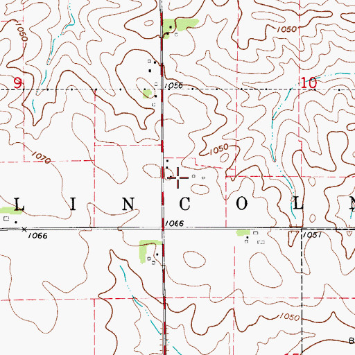 Topographic Map of Coldville Post Office (historical), IA