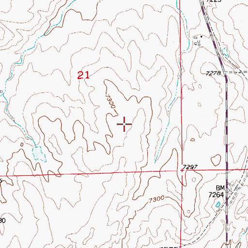 Topographic Map of Kiowa Creek Watershed K-80 Dam, CO